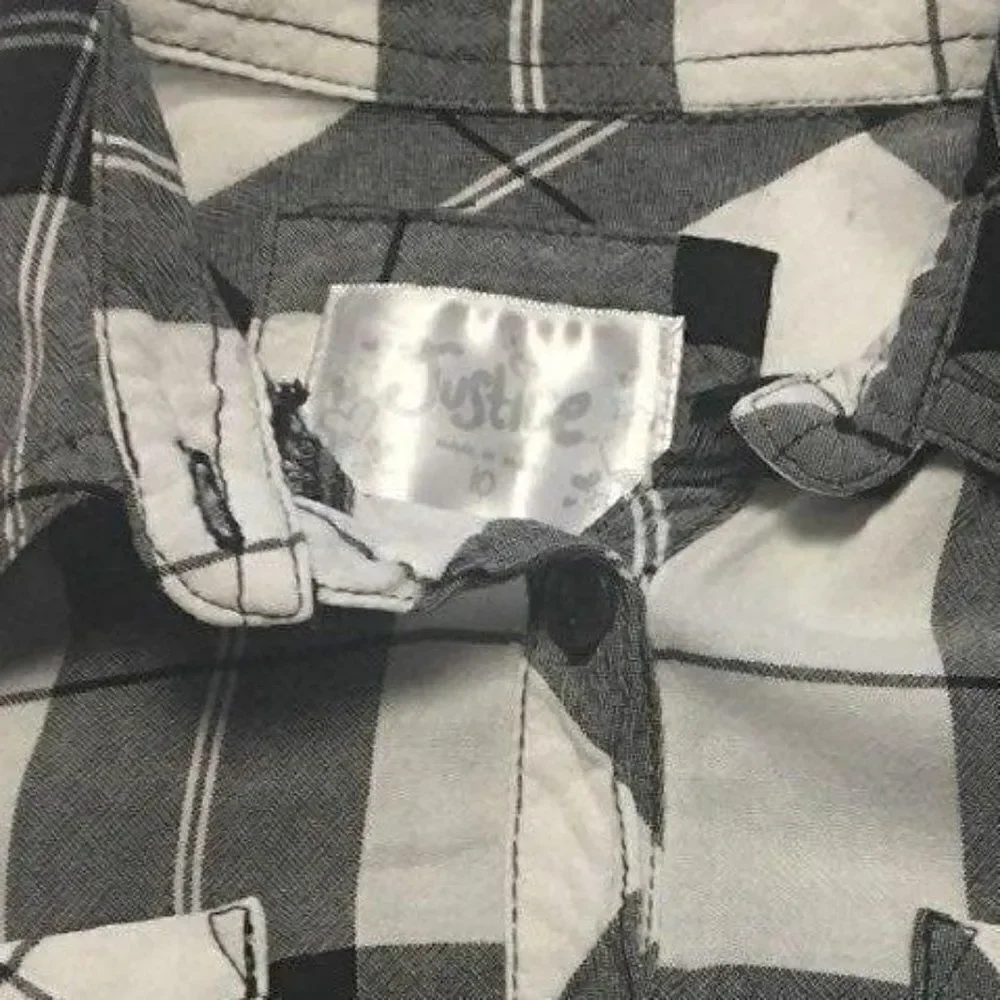 justice plaid shirt. size 10